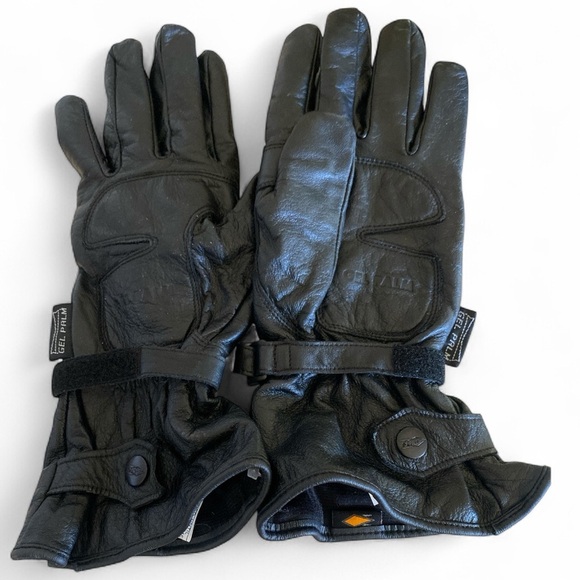 Black Gel Palm Cowhide Leather Riding Driving Gloves XL Men’s/Women Accessories - Picture 3 of 12